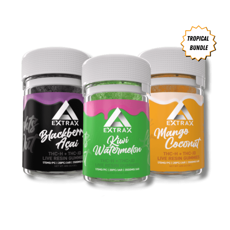 Delta Extrax THCh + THCjd Live Resin Gummy Bundle | Lights Out Best Price
