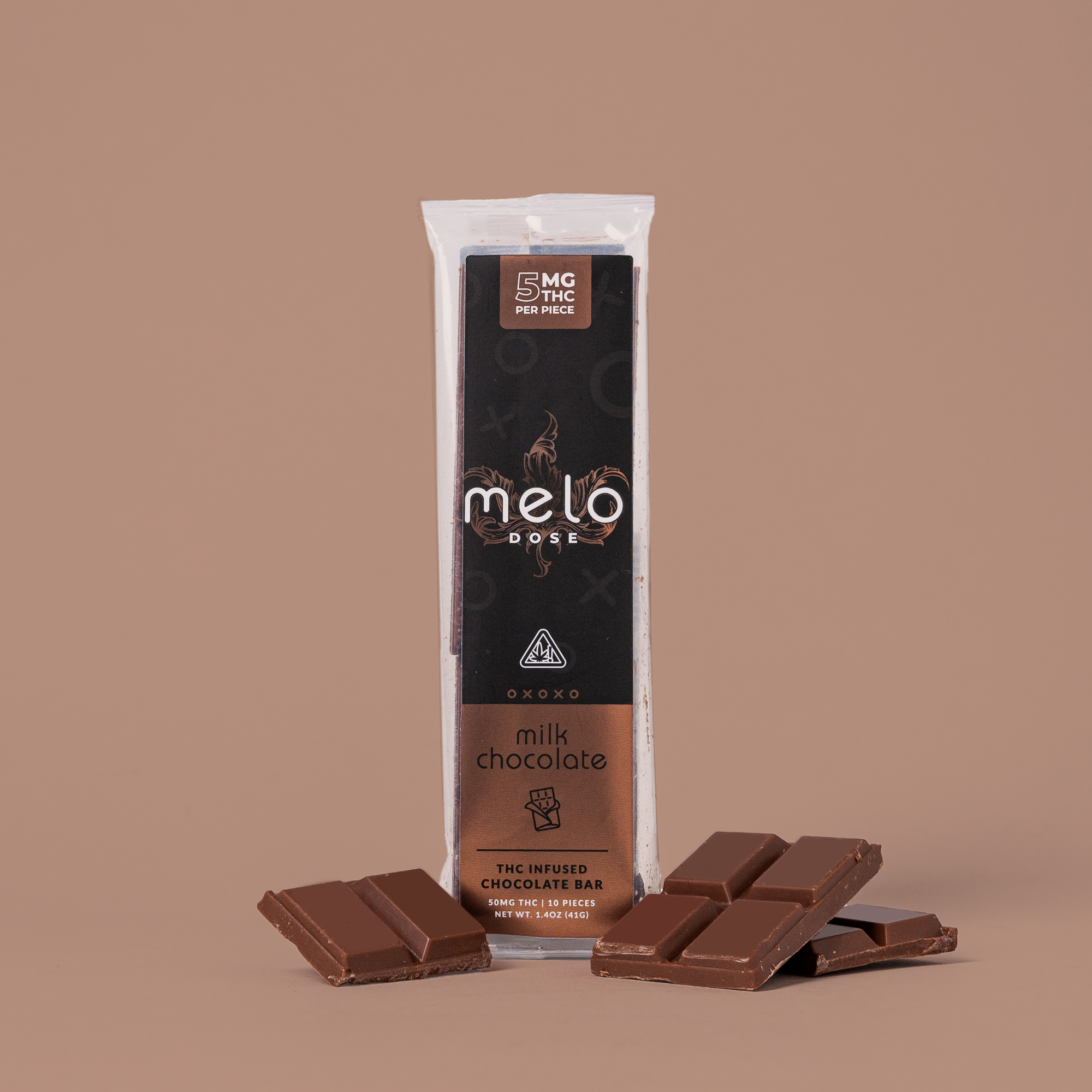 Melo Dose Milk Chocolate Bar 50MG Delta-9 THC Sweets Best Price