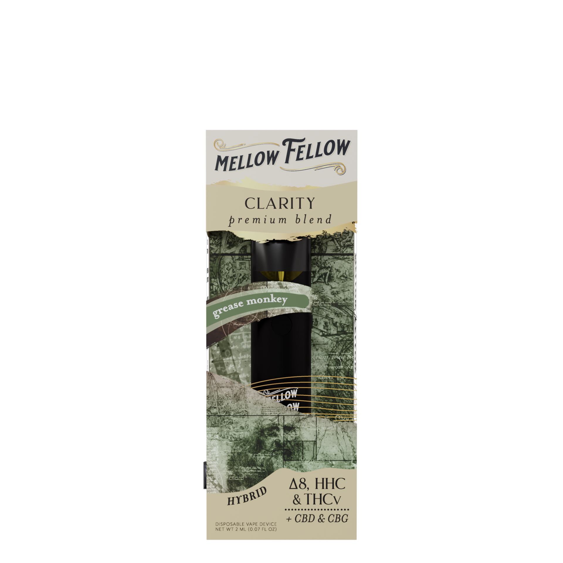 Mellow Fellow Clarity (Grease Monkey) & Recover (Jungle Cake) 2ml Disposable Vape - Day/Night Bundle Best Price