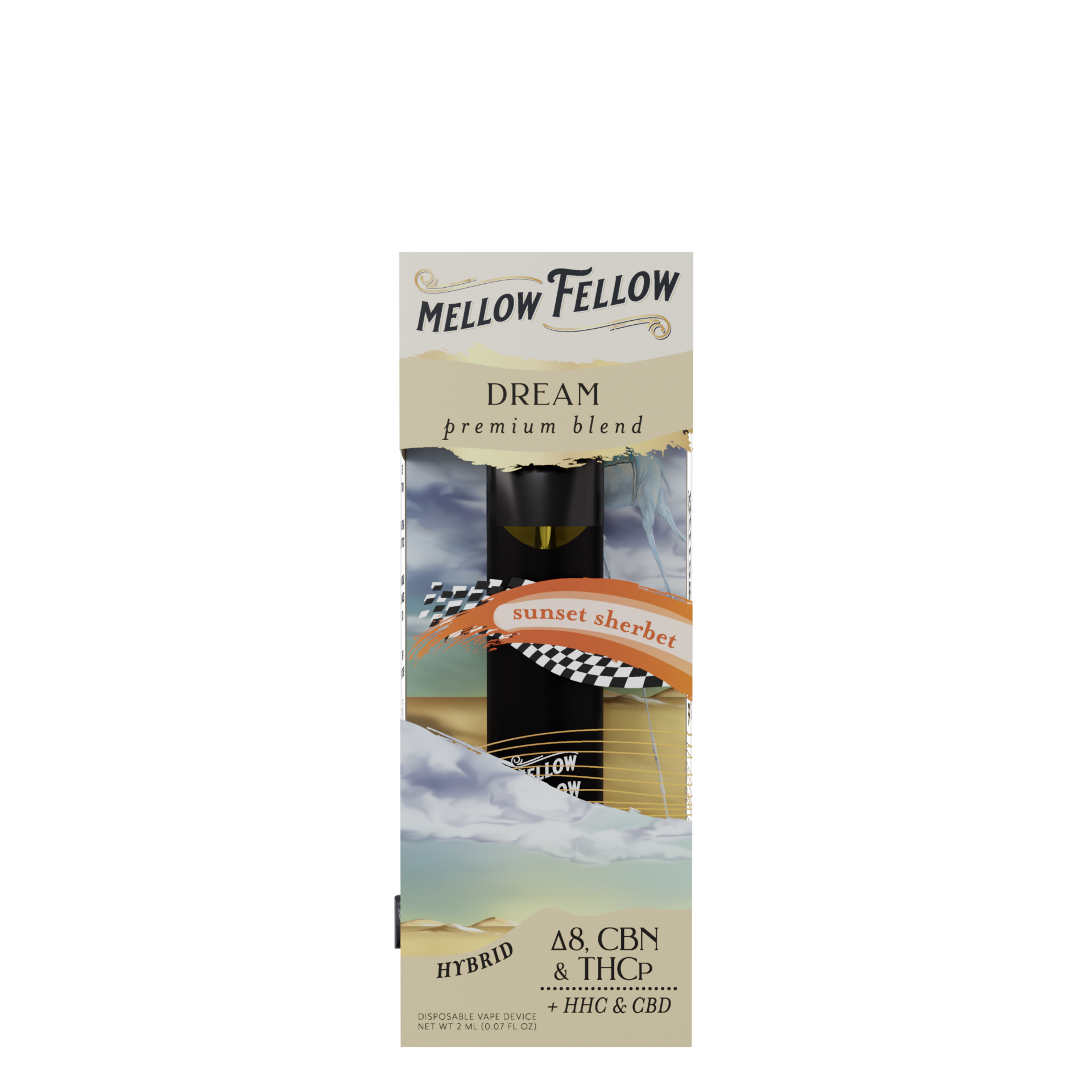 Mellow Fellow Charged (Wedding Crasher) & Dream (Sunset Sherbet) 2ml Disposable Vape Day/Night Bundle Best Price