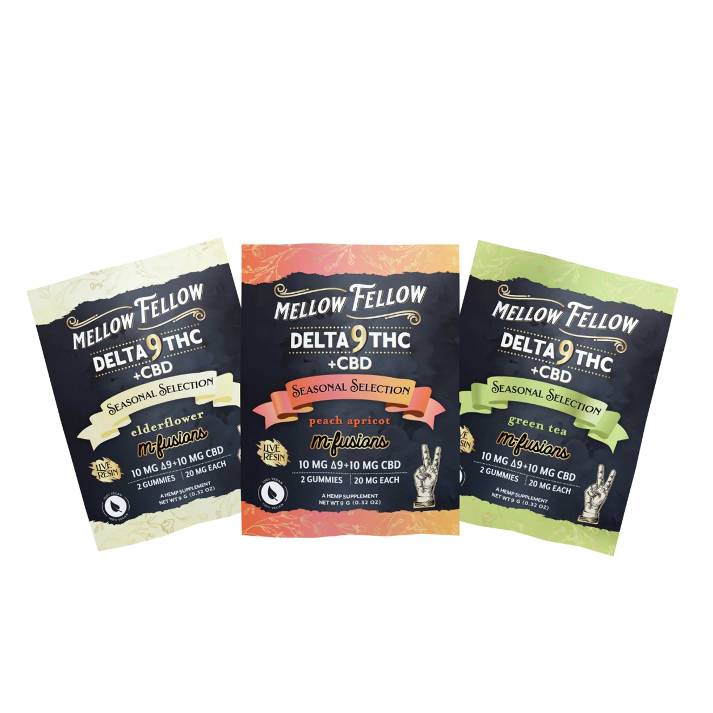 Mellow Fellow Delta 9 THC & CBD Live Resin - M-Fusions Edibles - Sampler Best Price