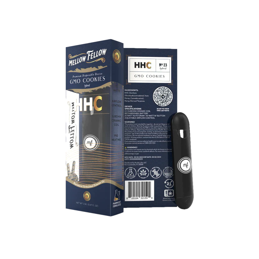 Mellow Fellow GMO Cookies HHC Premium 2ml Disposable Vape Hybrid Best Price