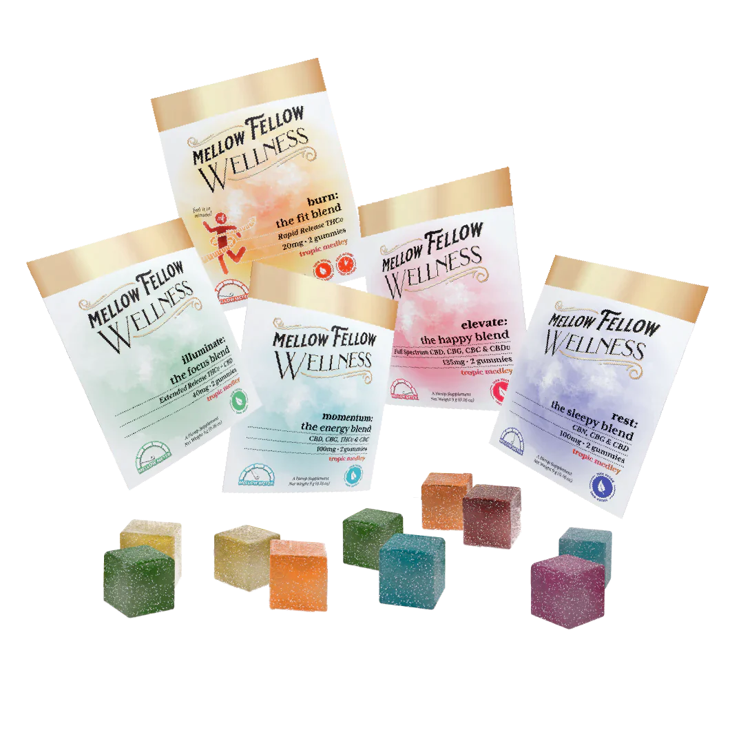 Mellow Fellow Wellness 2-cnt Gummies - 5 Pack Sampler Best Price