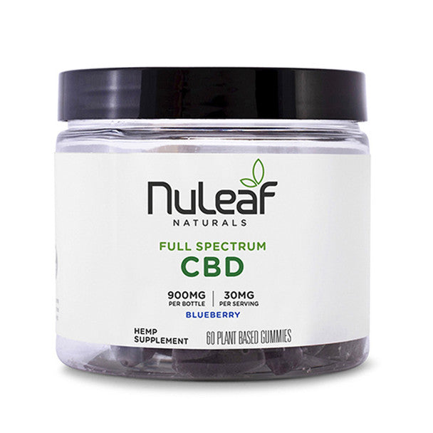 Nuleaf Naturals CBD Edible - Full Spectrum BLUEBERRY Gummies 300MG-1350MG Best Price