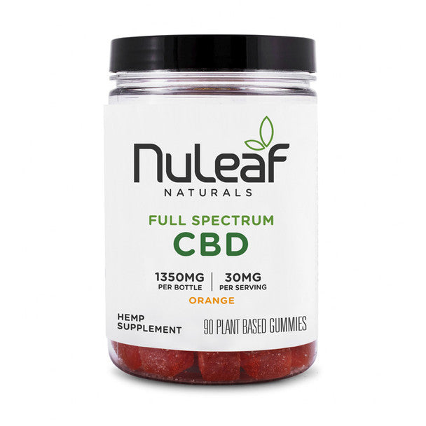 Nuleaf Naturals CBD Edible - Full Spectrum Orange Gummies 300MG-1350MG Best Price