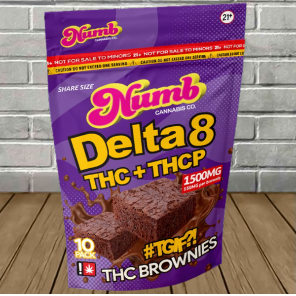Numb Cannabis Co Delta 8 + THCP Brownies 1500mg Best Price