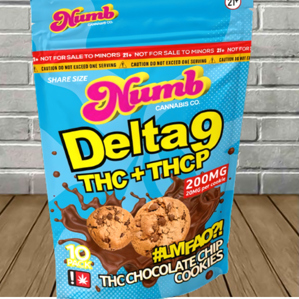 Numb Cannabis Co Delta 9 + THCP Chocolate Chip Cookies 200mg Best Price