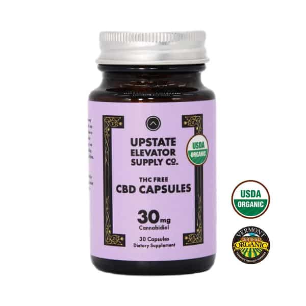 Upstate Elevator 30mg Organic THC Free CBD Capsules – 30ct Best Price
