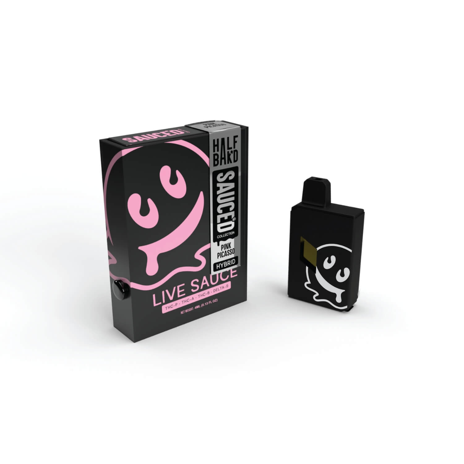 Half Bak'd Pink Picasso by SAUCE'D Collection | 4-Gram Live Resin Disposable (Hybrid) Best Price