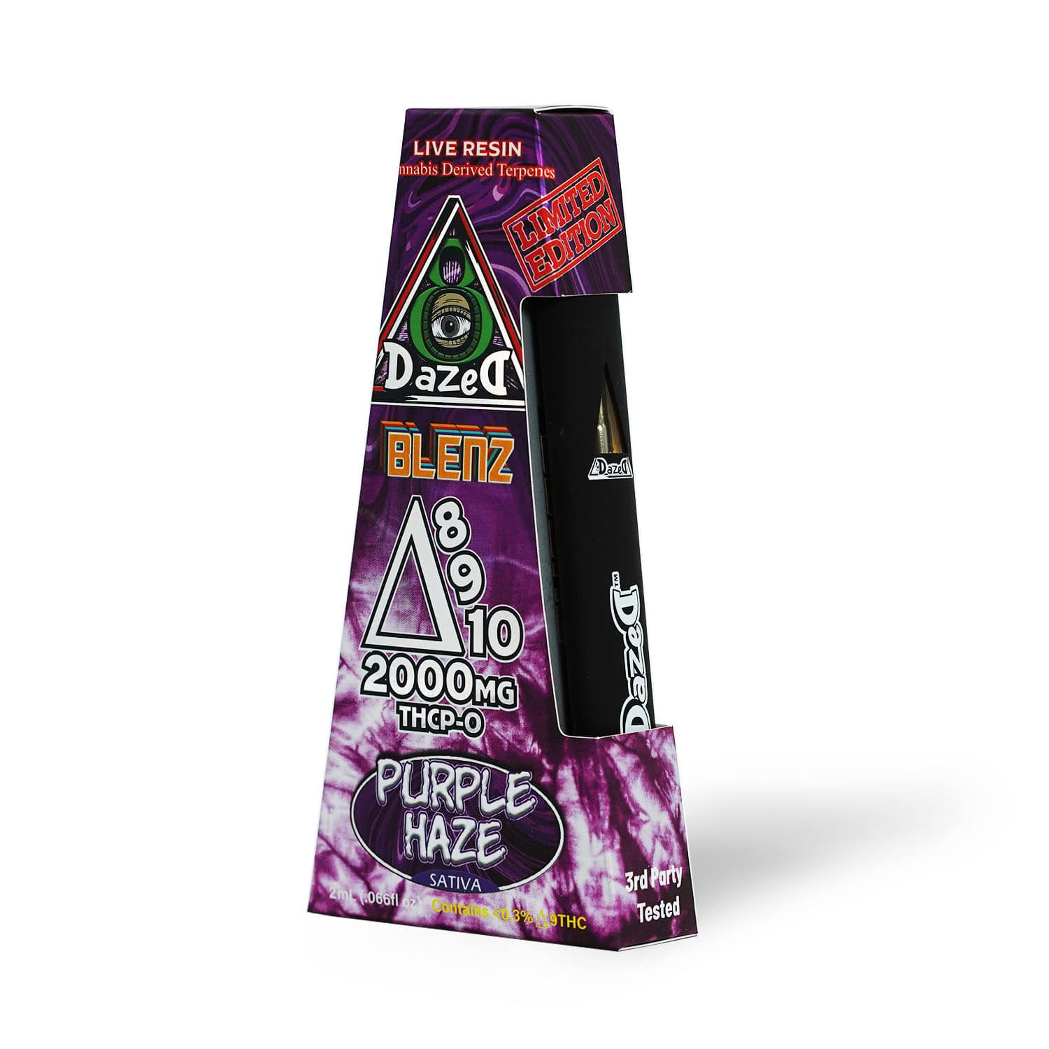 DazeD8 Purple Haze D8 + D9 + D10 + THCP-O Live Resin Disposable (2g) Best Price