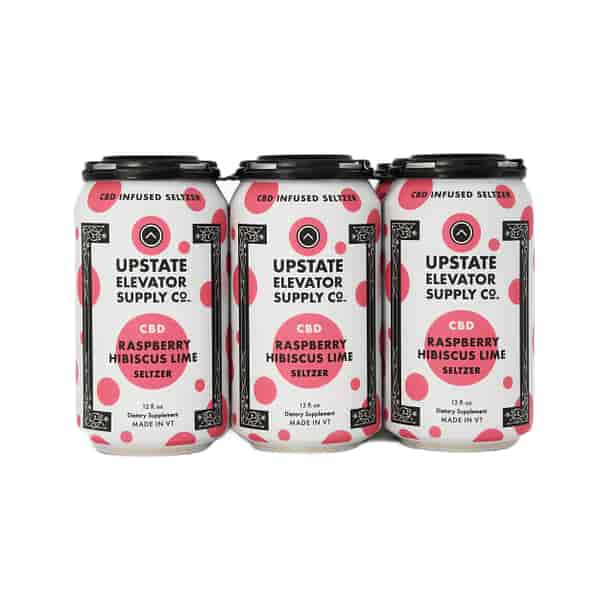 Upstate Elevator CBD Raspberry Hibiscus Lime Seltzer – 6 Pack Best Price