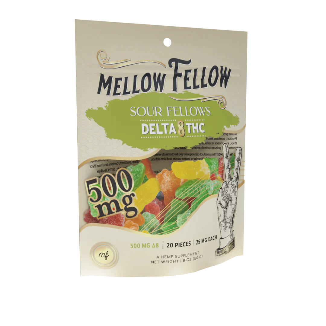 Mellow Fellow Delta 8 Sour Fellows 500mg Best Price