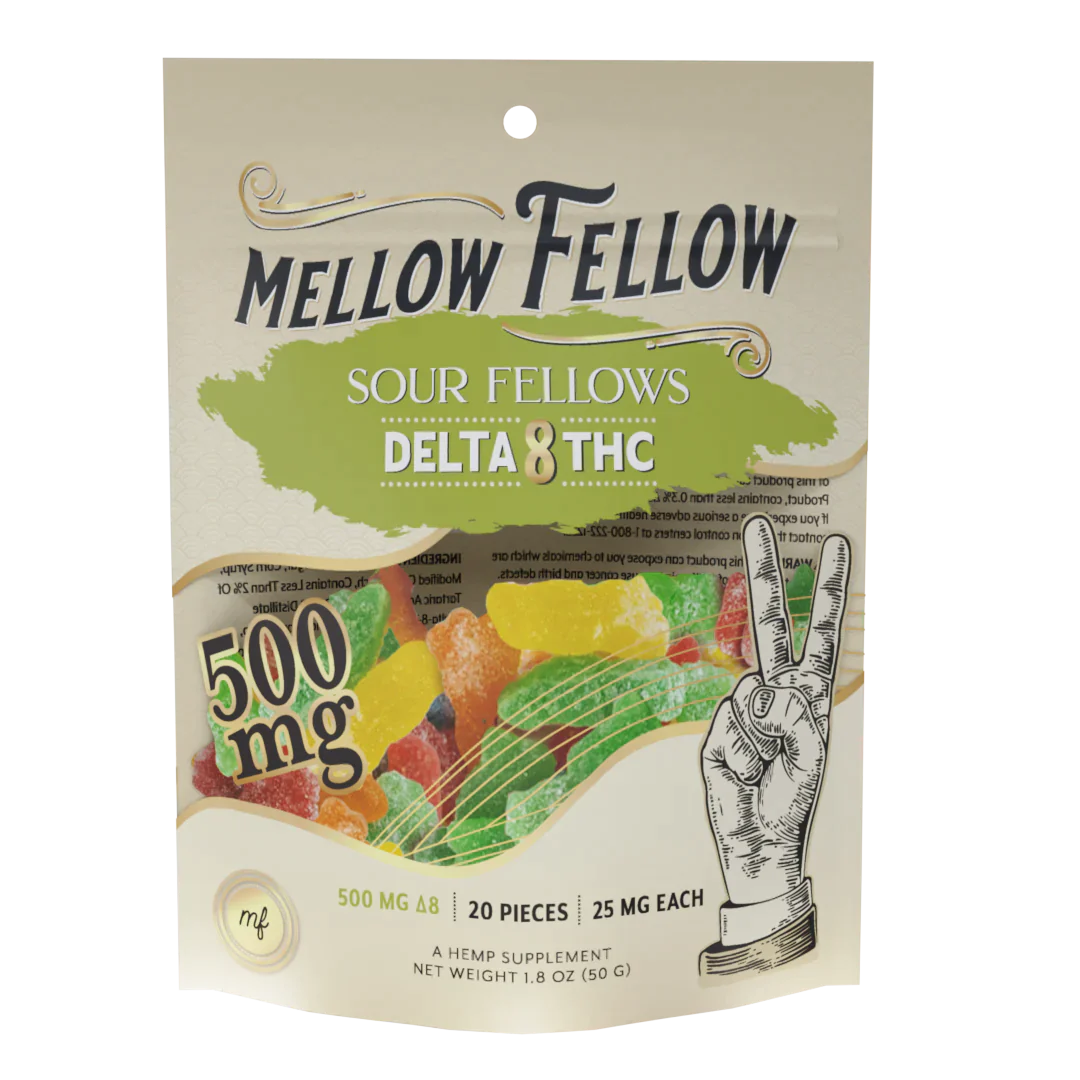 Mellow Fellow Delta 8 Sour Fellows 500mg Best Price