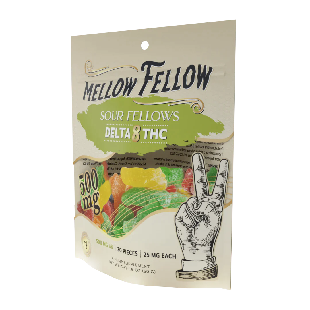 Mellow Fellow Delta 8 Sour Fellows 500mg Best Price