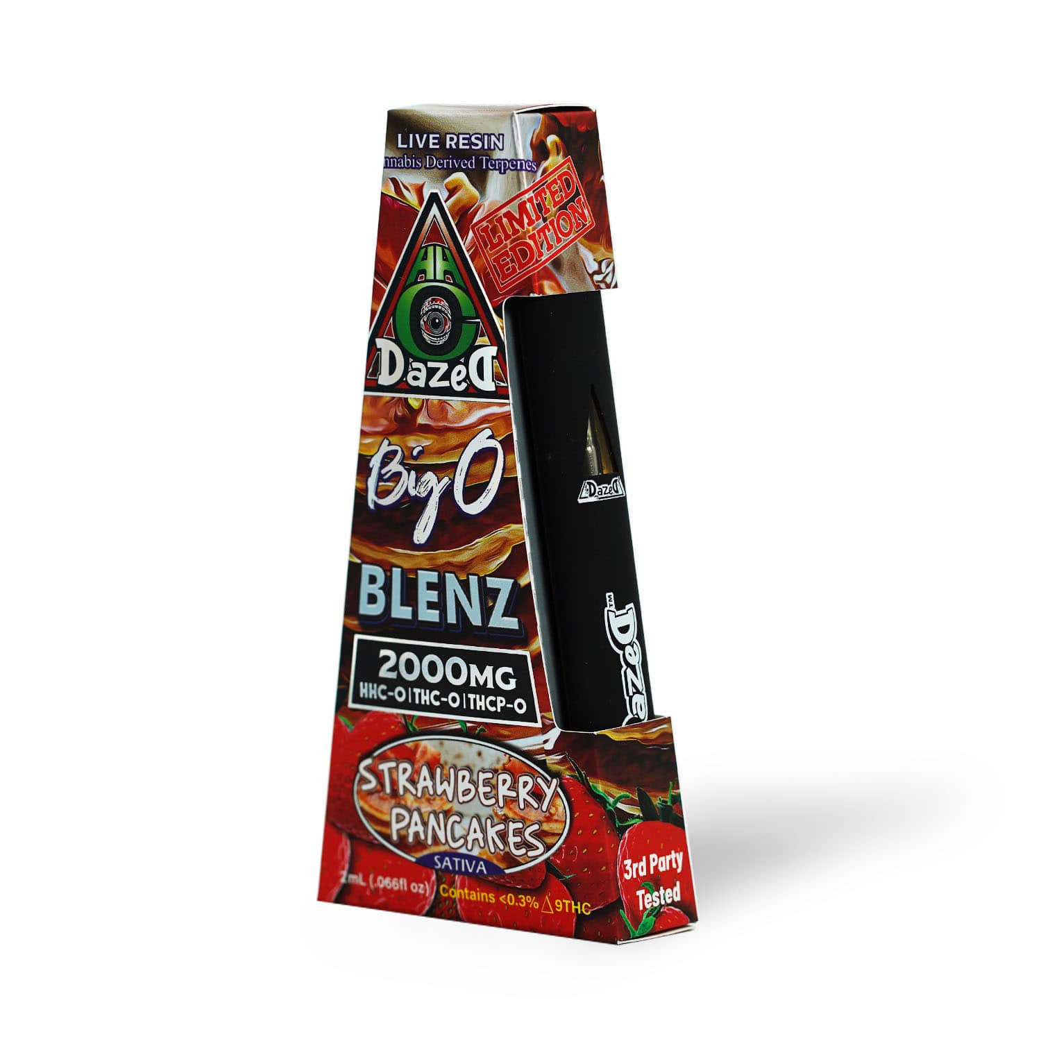 DazeD8 Strawberry Pancakes HHC-O + THC-O + THCP-O Live Resin Disposable (2g) Best Price