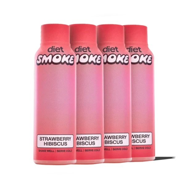 Diet Smoke Strawberry Hibiscus 25MG DELTA-9 THC 2OZ SHOT Best Price
