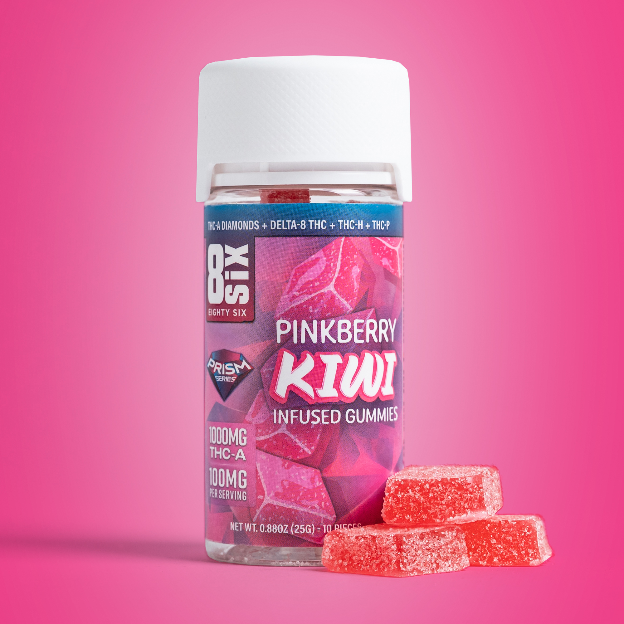 Eighty Six Pinkberry Kiwi 1000MG THC-A Gummies Best Price