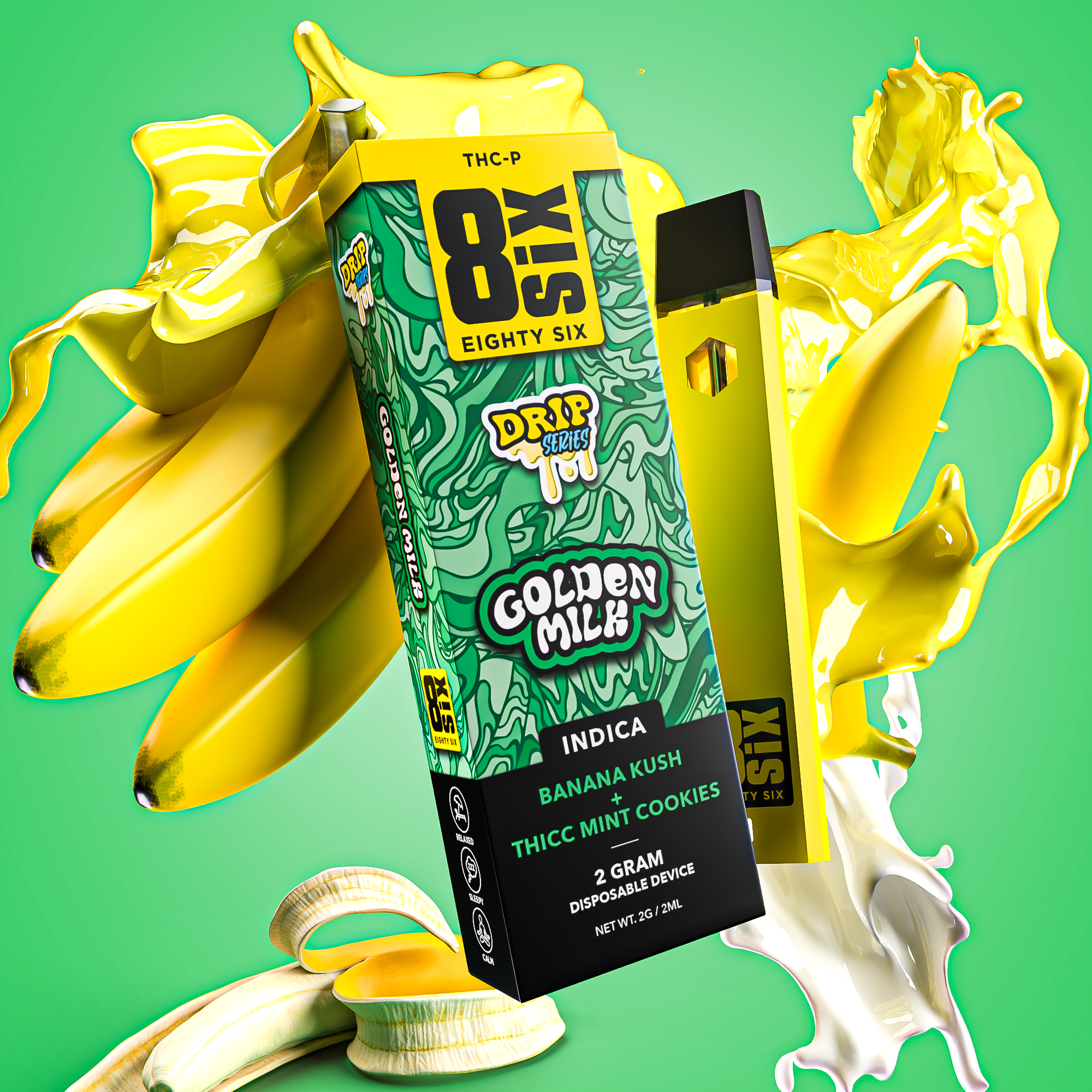Eighty Six Golden Milk THC-P 2G Disposable (Banana Kush) Best Price