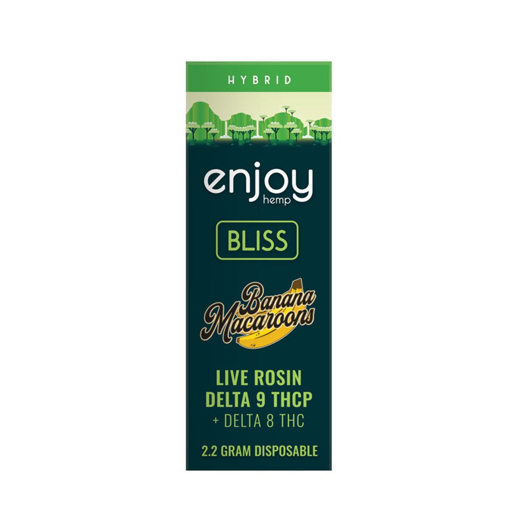 Enjoy Hemp Live Rosin Delta 9 THCP + Delta 8 THC 2.2 Gram Disposable for Bliss - Banana Macaroon (Hybrid) Best Price