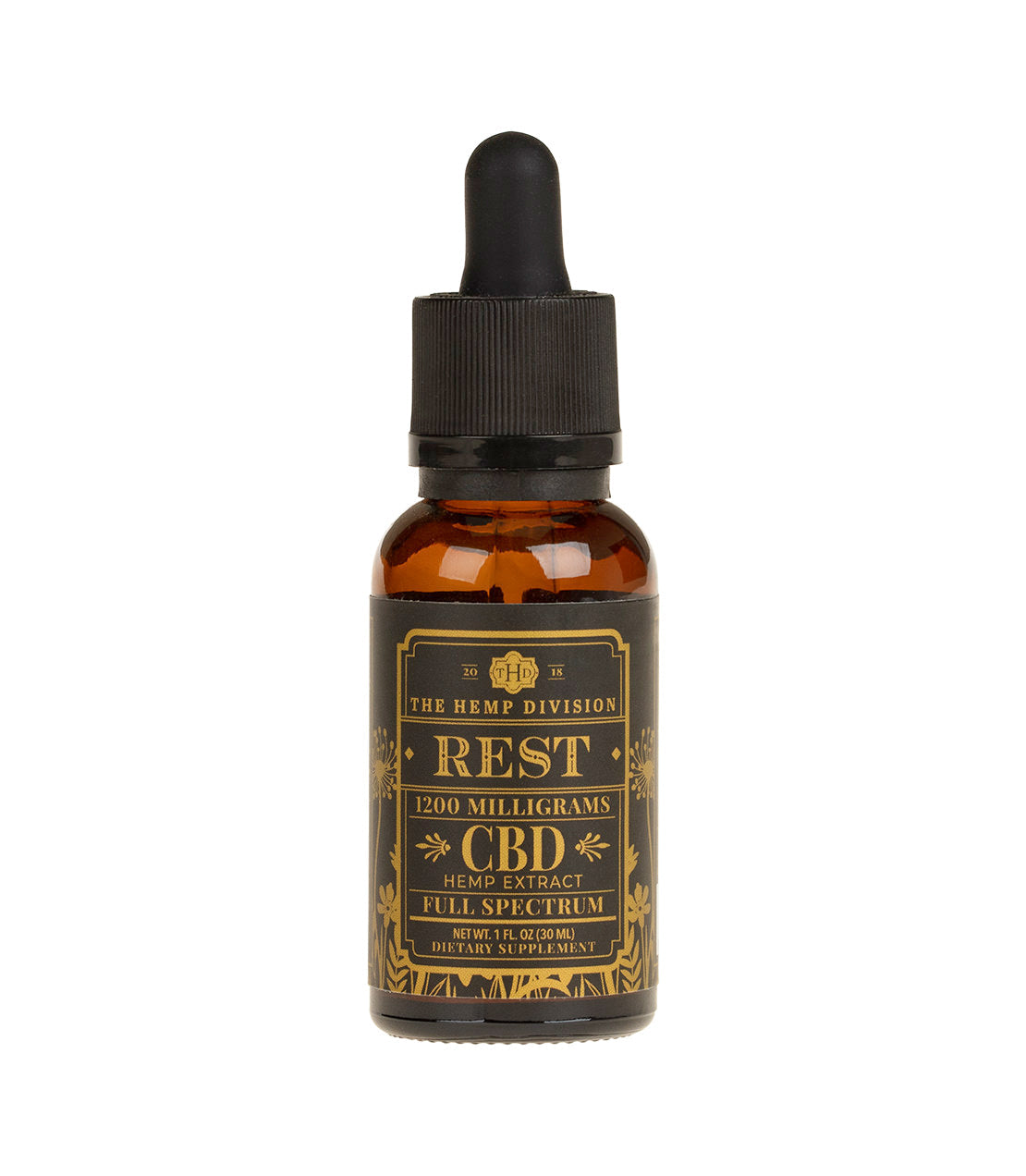 The Hemp Division Rest - CBD Hemp Extract Extra Strength Tincture - 1200 MG CBD Best Price