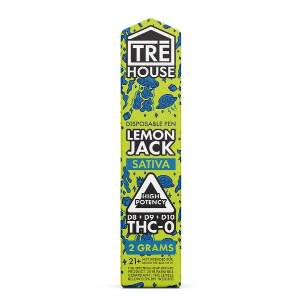 TRE House D8 + D9 + D10 + THC-O Lemon Jack Disposable 2 Grams Best Price
