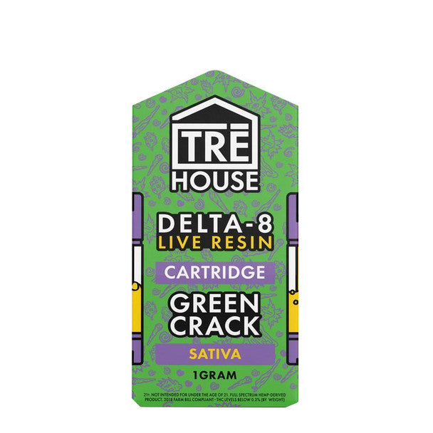 TRE House D8 Live Resin Vape Cartridge - Green Crack 1G Best Price