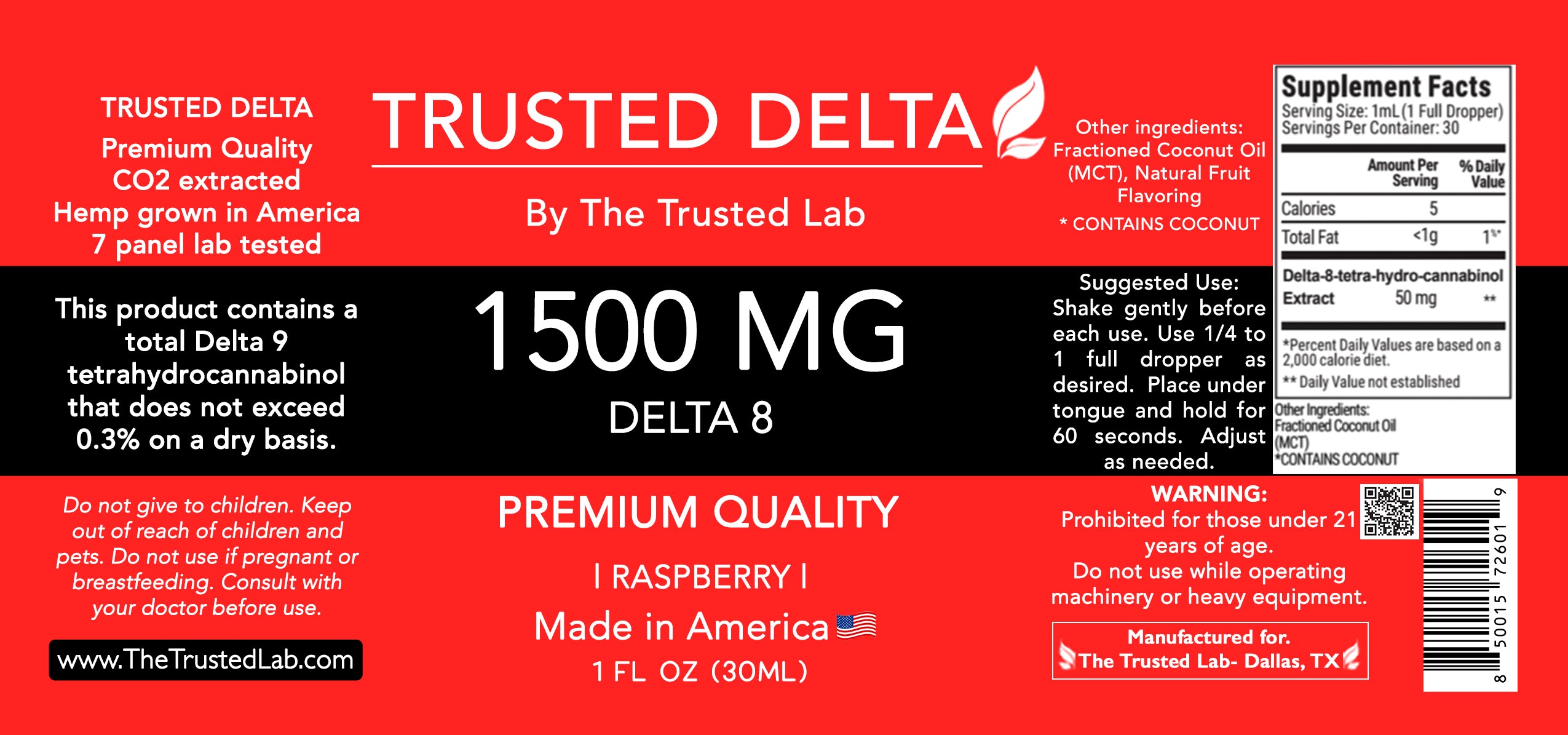 The Trusted Lab D1,500 MG Oil (30ml) Best Price