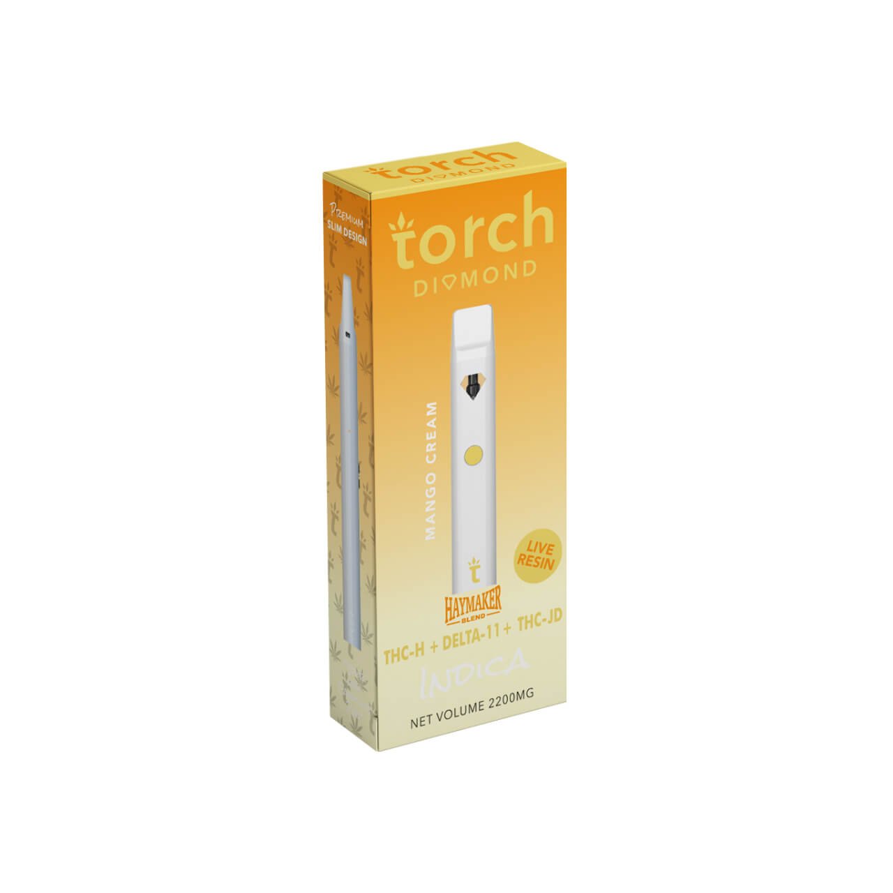 Torch Diamond Mango Cream THC-h + Delta 11 + THC-jd Disposable (2.2g) Best Price