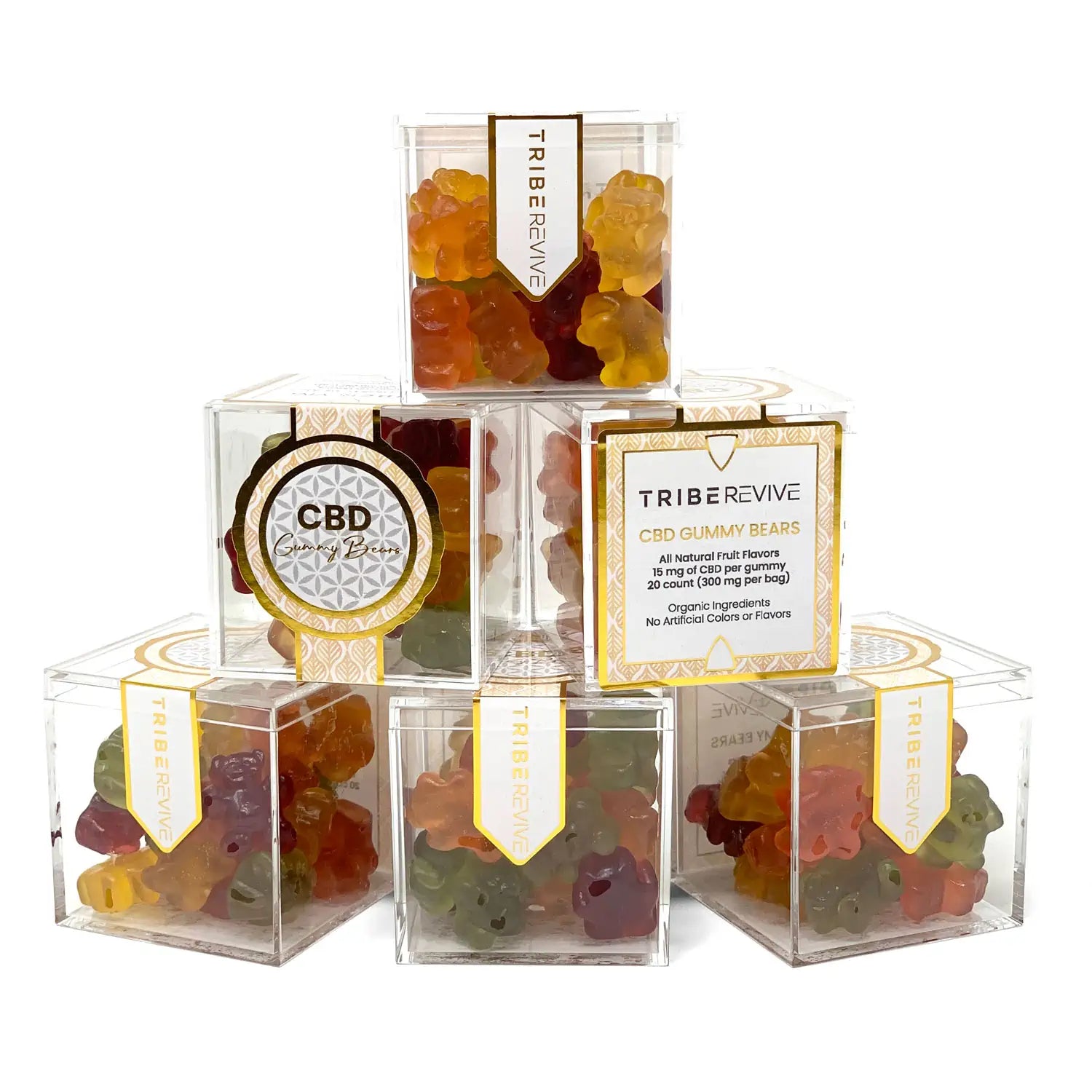 TribeTokes CBD Gummy Bears Made With Real Fruit 500MG Per Box Best Price