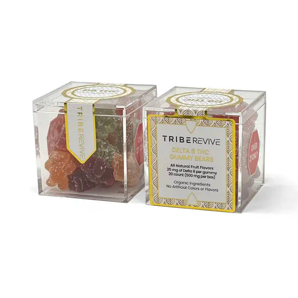 TribeTokes Delta 8 + CBD Gummy Bears Combo| 2 Boxes – 500 MG CBD + 500 MG D8 Best Price