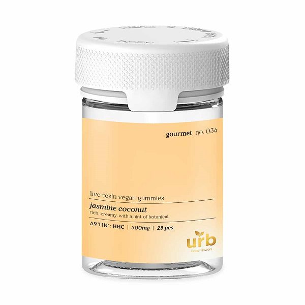 URB Gourmet D9 HHC Live Resin Gummies 500mg | 25 Count Best Price