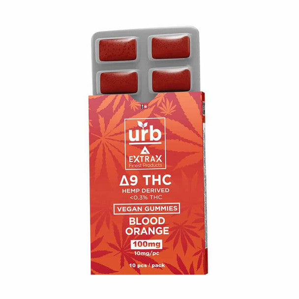 Urb x Delta Extrax - Delta 9 Edible - Blister Pack Vegan Gummies Blood Orange - 100mg Best Price