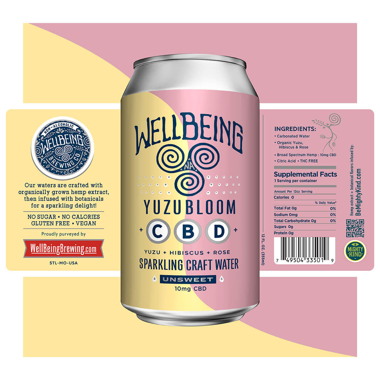 Mighty Kind Wellbeing YuzuBloom CBD Beverage Drinks Best Price
