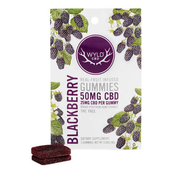 WYLD CBD - CBD Edible Blackberry Gummies 25MG Best Price