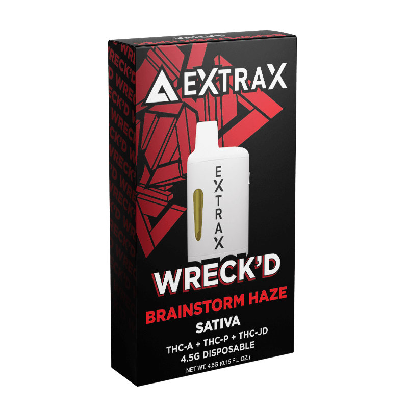 Delta Extrax Brainstorm Haze | Disposable THCA 4.5G | Wreck’d Best Price