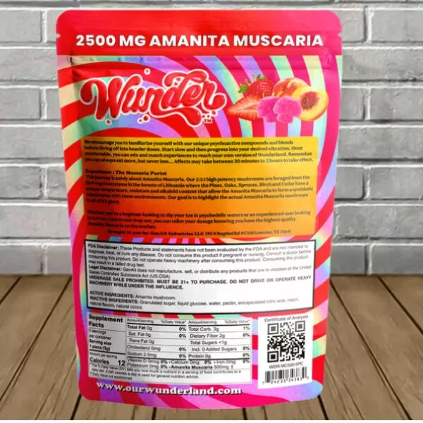 Wunder Amanita Muscaria Mushroom Gummies 2500mg Best Price