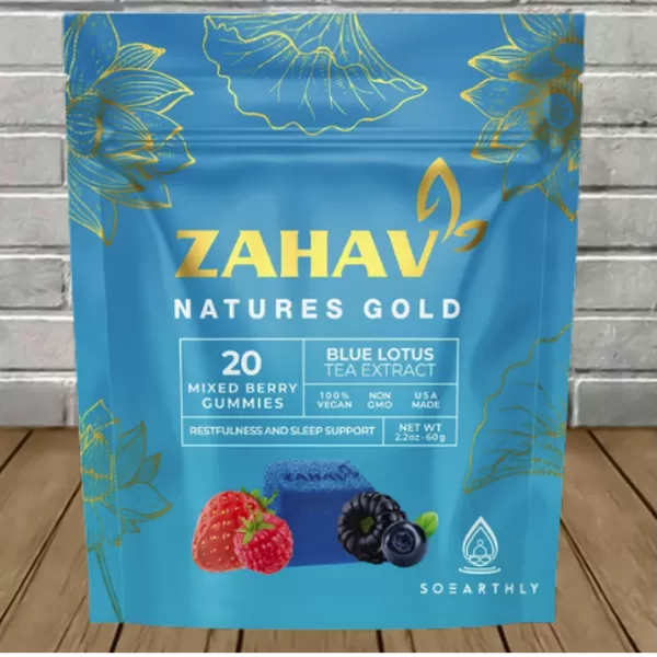 Zahav Natures Gold Blue Lotus Sleep Aid Gummies 250mg Best Price