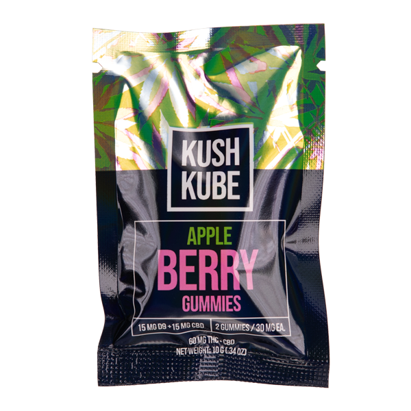Apple Berry 2ct Kush Kube Gummies Best Price