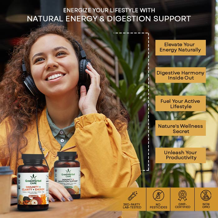 Green Herbal Care GHC Mushrooms Capsules - Energy Best Price