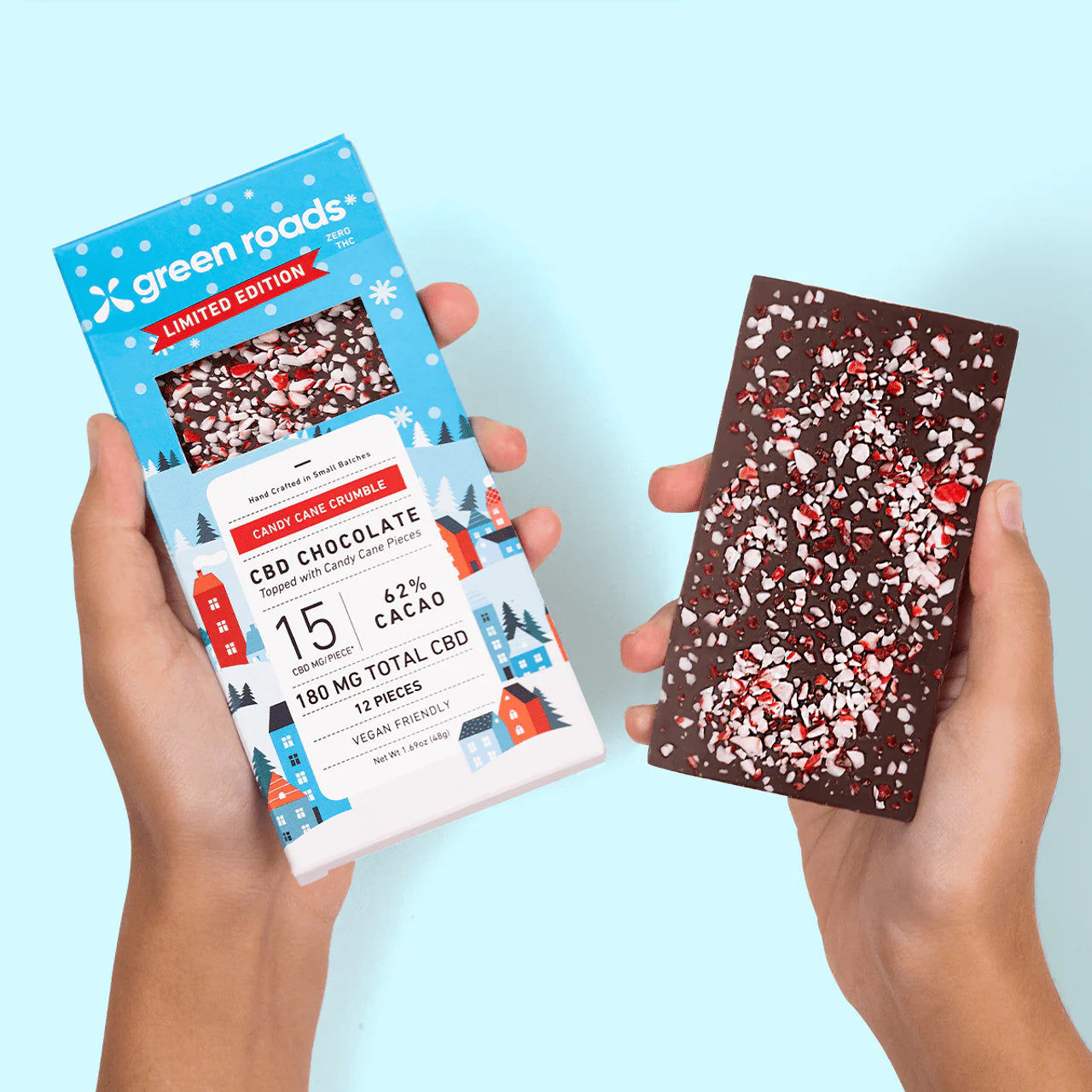Green Roads Candy Cane Crumble CBD Chocolate Bar - 180mg Best Price