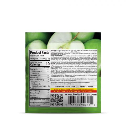 Bites Delta-8 THC Gummy - Green Apple - 50MG Best Price