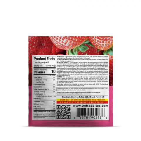 Bites Delta-8 THC Gummy - Strawberry - 50MG Best Price