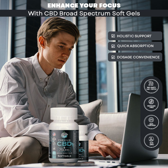 CBD Broad Spectrum Softgels - Sun State Hemp Best Price
