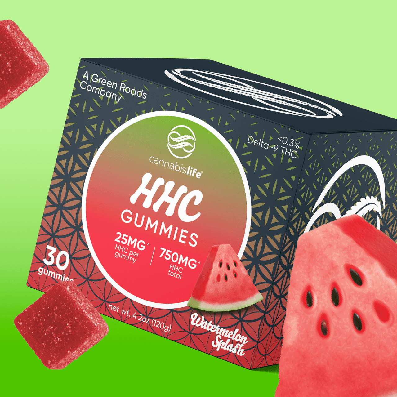 Cannabis Life Watermelon Splash HHC Gummies - (30ct) 750mg Best Price