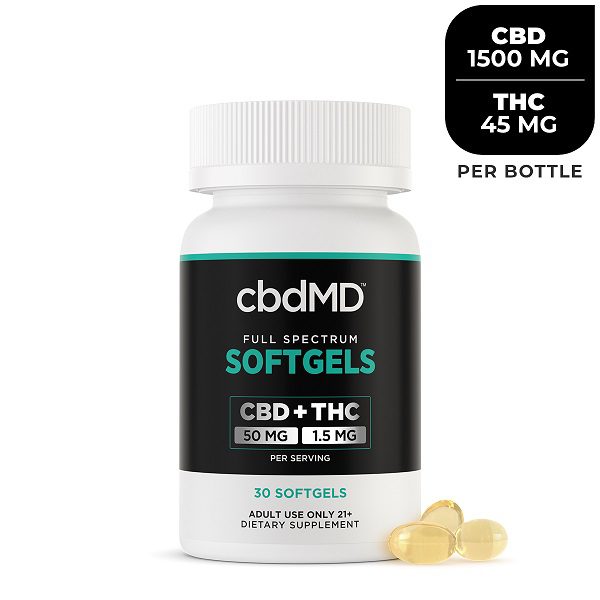 cbdMD Full Spectrum CBD Oil Softgels 30 Count Best Price