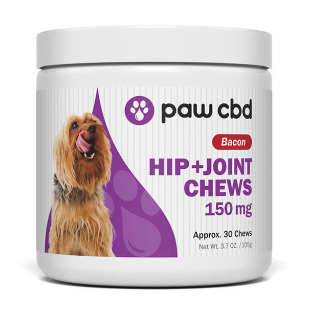 cbdMD CBD Pet Treats - Bacon Canine Hip+Joint Chews150MG-600MG Best Price