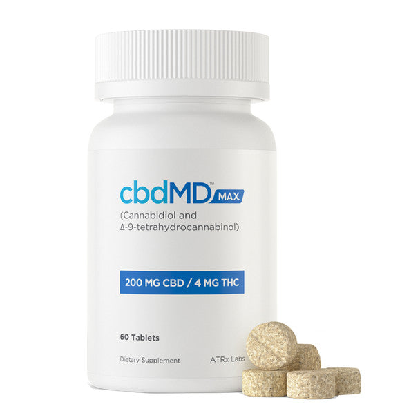 cbdMD CBD + THC Max For Pain Capsules - 200MG/4MG Best Price