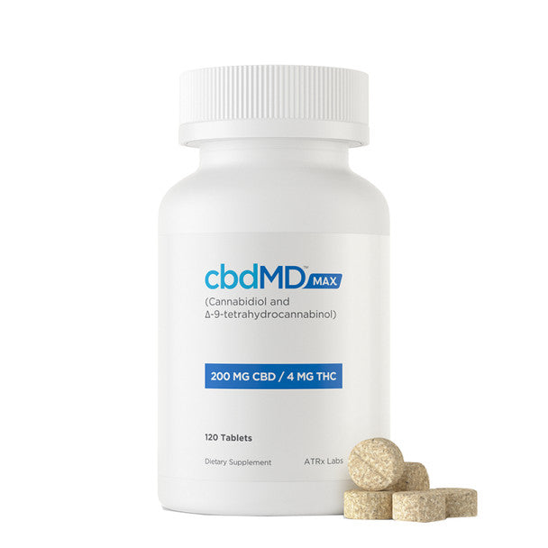 cbdMD CBD + THC Max For Pain Capsules - 200MG/4MG Best Price