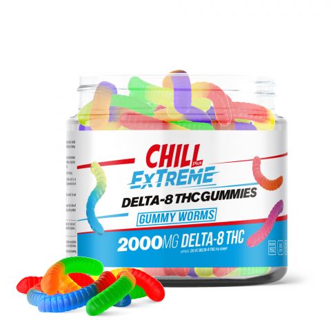 Chill Plus Extreme Delta-8 THC Gummies Gummy Worms 2000MG Best Price