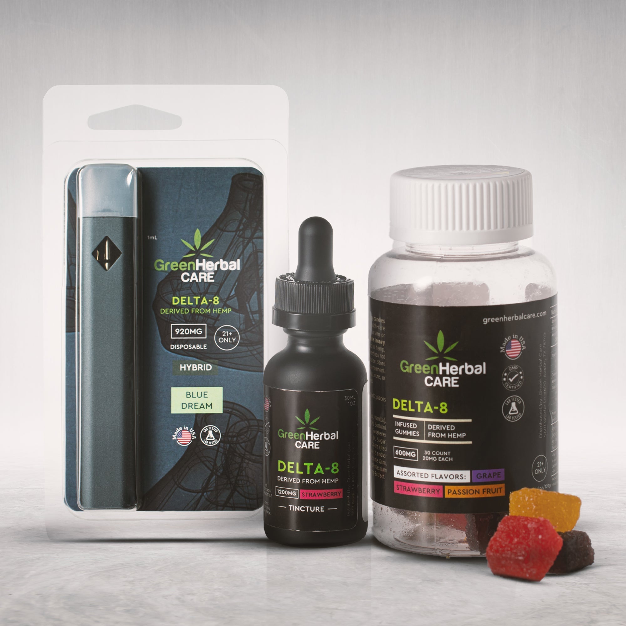 Green Herbal Care Delta 8 Experienced Bundles Gummies Oils Disposable Best Price